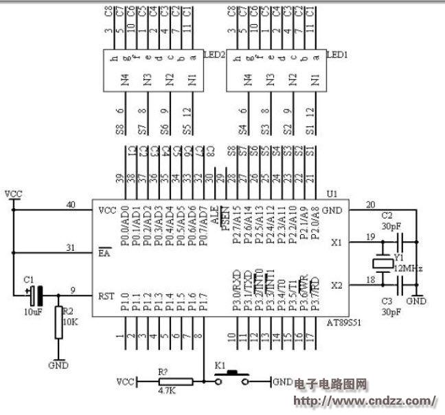 基于单片机的动态数码显示电路